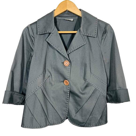 Philosophy by Alberta Ferretti Contrast Stitch Blazer Jacket Two Button - 6 - Picture 1 of 6